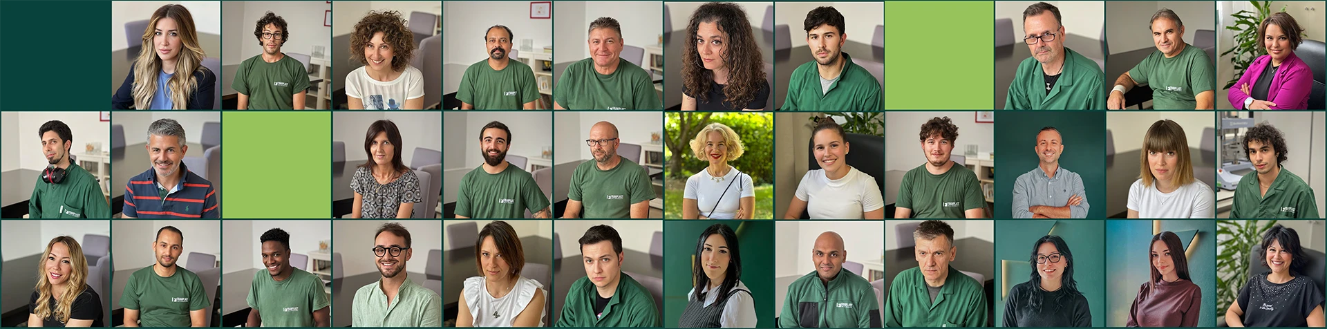 Foto a scacchiera del team Franplast