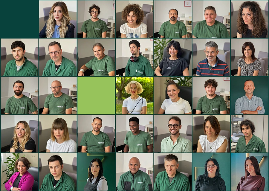Foto a scacchiera del team di Franplast